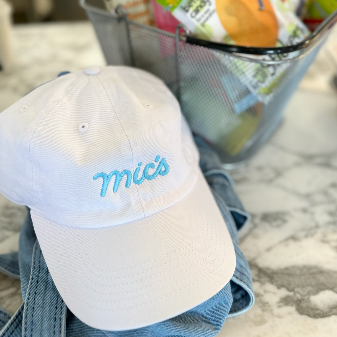 Mic's White Dad Hat