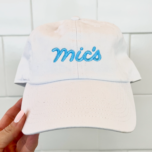 Mic's White Dad Hat